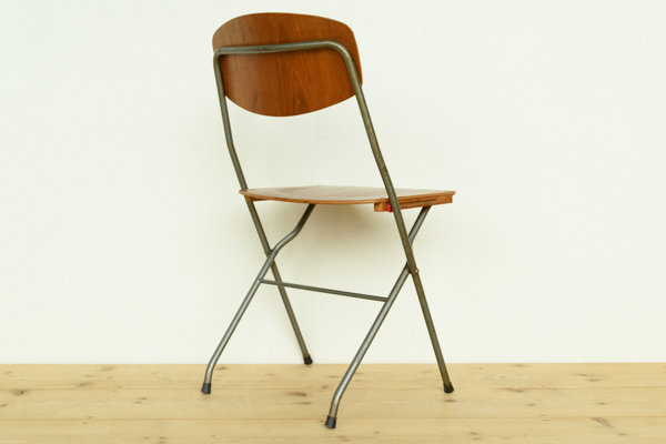 スチールチェア ウール生地張り替え パイプ 椅子 北欧 ビンテージ 
