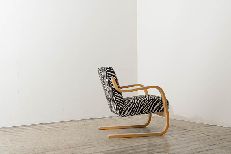 N アアルトチェアー チェア 69 ゼブラ ファブリック ブラック ラッカー