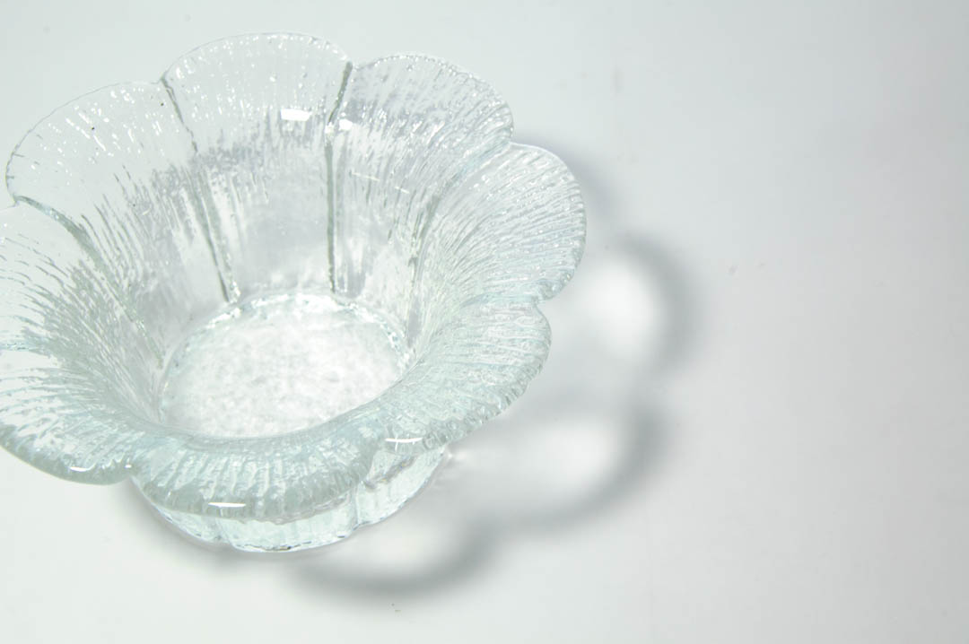 北欧雑貨　Finland　ガラス 花　キャンドルホルダー