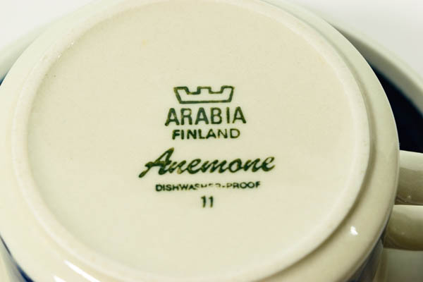 北欧雑貨　フィンランド　ARABIA　Anemone カップ＆ソーサー