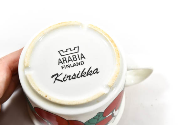 北欧雑貨 フィンランド ARABIA アラビア ビンテージ　Kirsikka peter winquist　カップ＆ソーサー