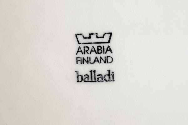 北欧雑貨 フィンランド ARABIA アラビア  Balladi　Heikki Orvola　プレート