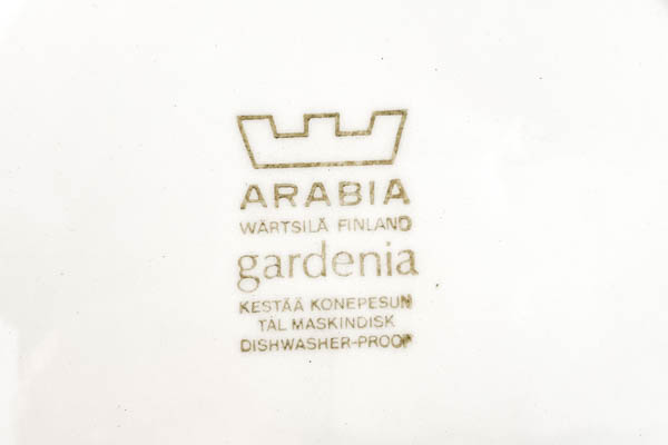 北欧食器　フィンランド　ARABIA　Gardenia　Esteri Tomula　プレート