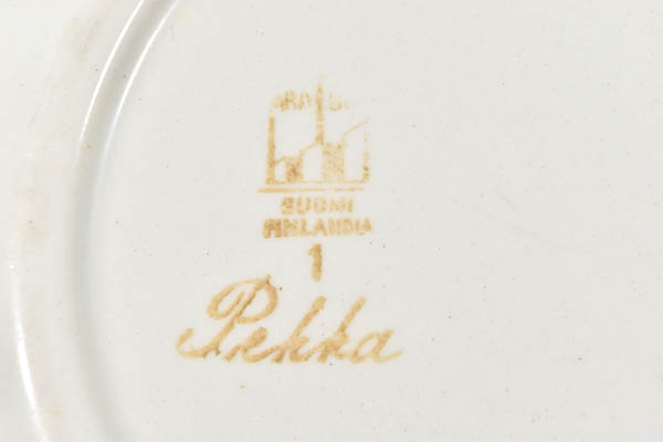 北欧雑貨　Finland　ARABIA　rice pocelain friedl kjellberg デミタス　カップ&ソーサー